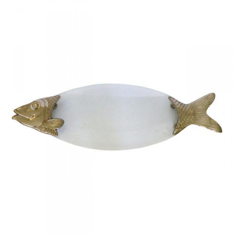 Glass fish outlet platter